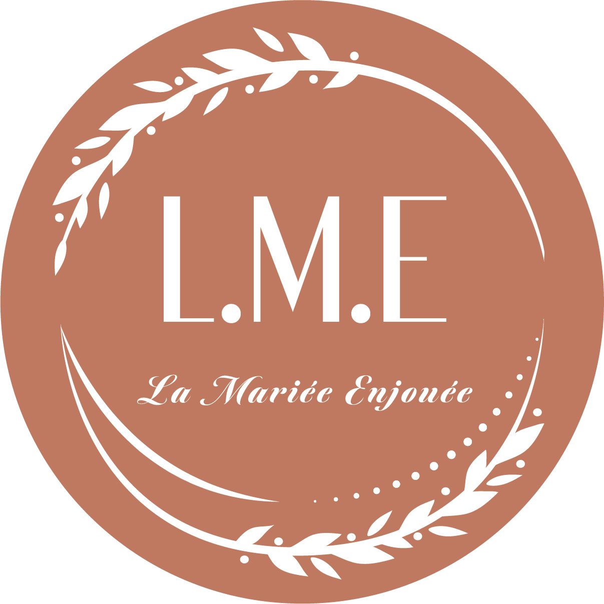 Le logo de la mariée enjouée